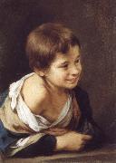 Bartolome Esteban Murillo, A Peasant Boy Leaning on a sill